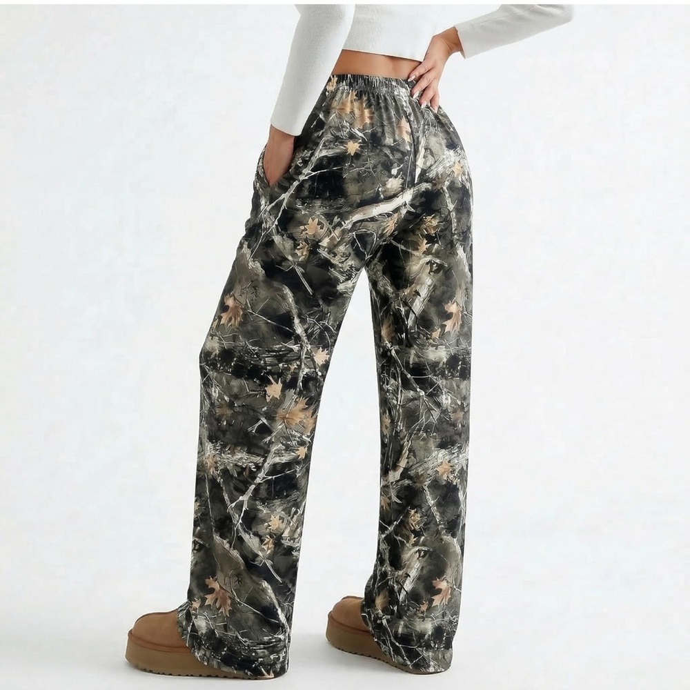 Y2K Wide Leg Camo Lounge Pants